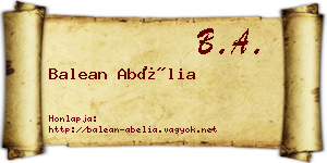 Balean Abélia névjegykártya